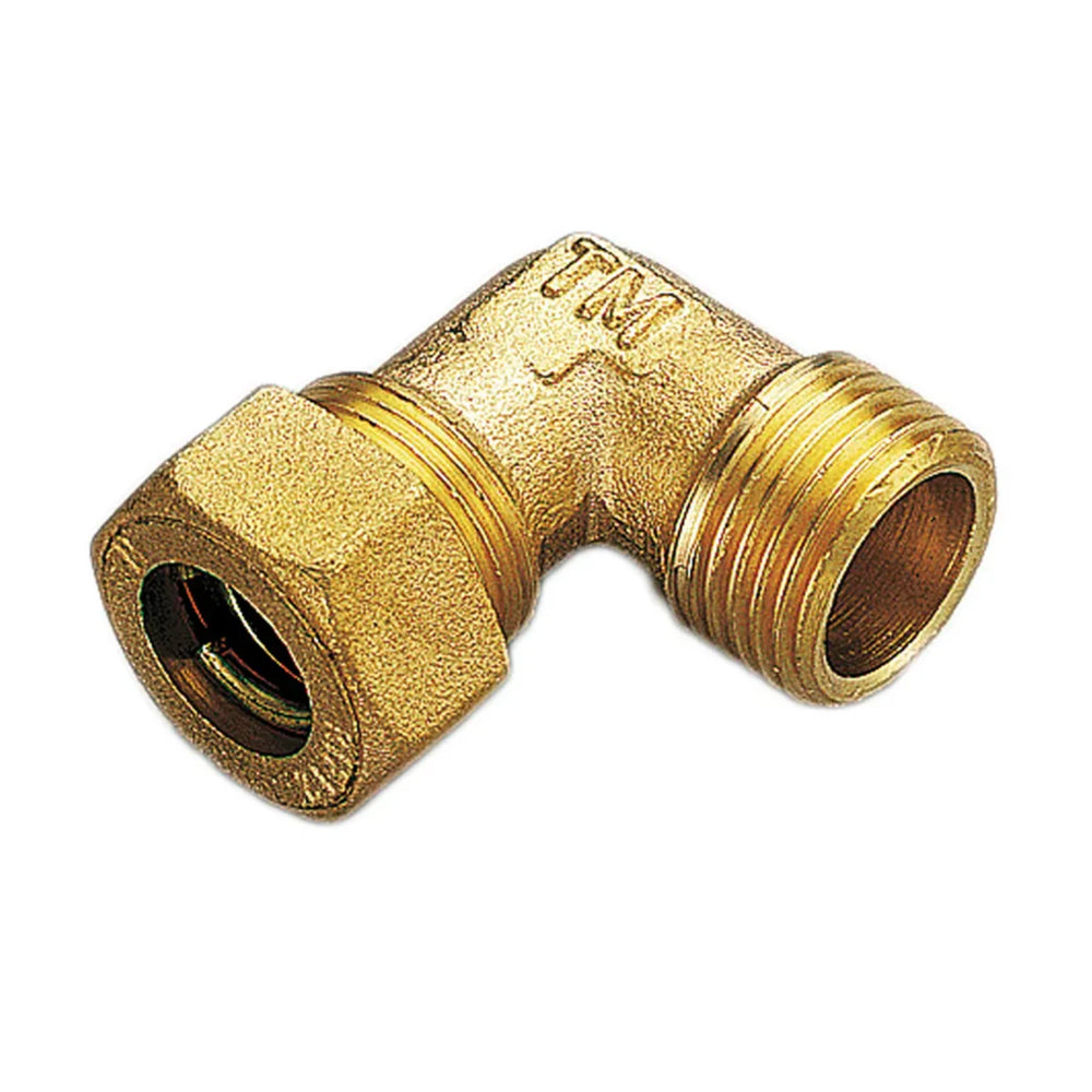 GOMITO MASCHIO A COMPRESSIONE CON O-RING PER TUBO RAME TIEMME - img 2
