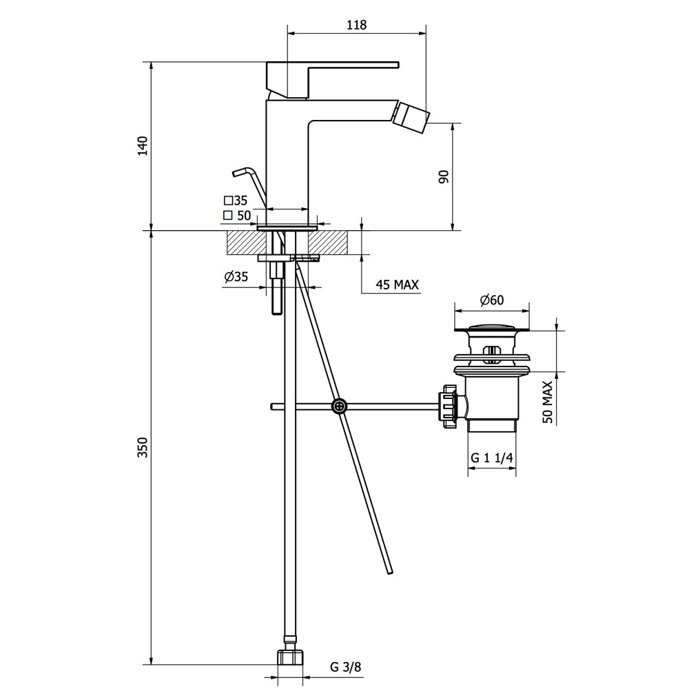MISCELATORE BIDET "PILLAR" - img 3