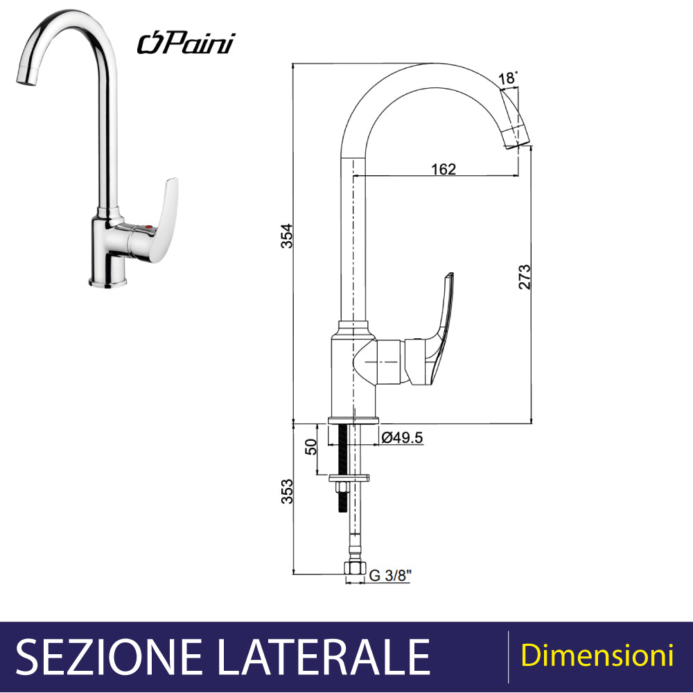 MISCELATORE LAVELLO A BOCCA ALTA "NEW BERRY" - img 3