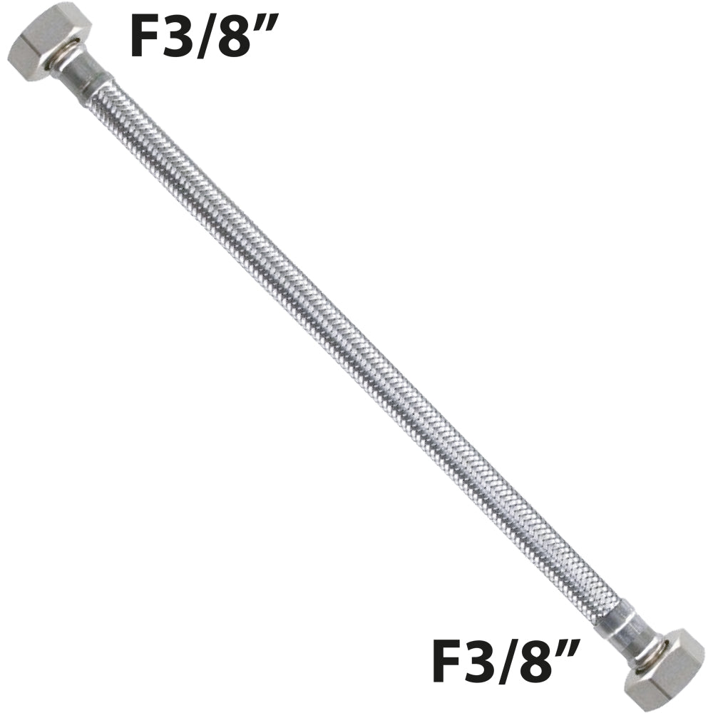 FLESSIBILE IN ACCIAIO INOX F3/8" x F3/8" GIR. "FLEXCORE" - img 2