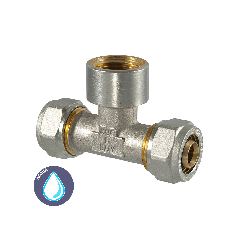 TEE FEMMINA A COMPRESSIONE PER TUBO MULTISTRATO TDM - img 3