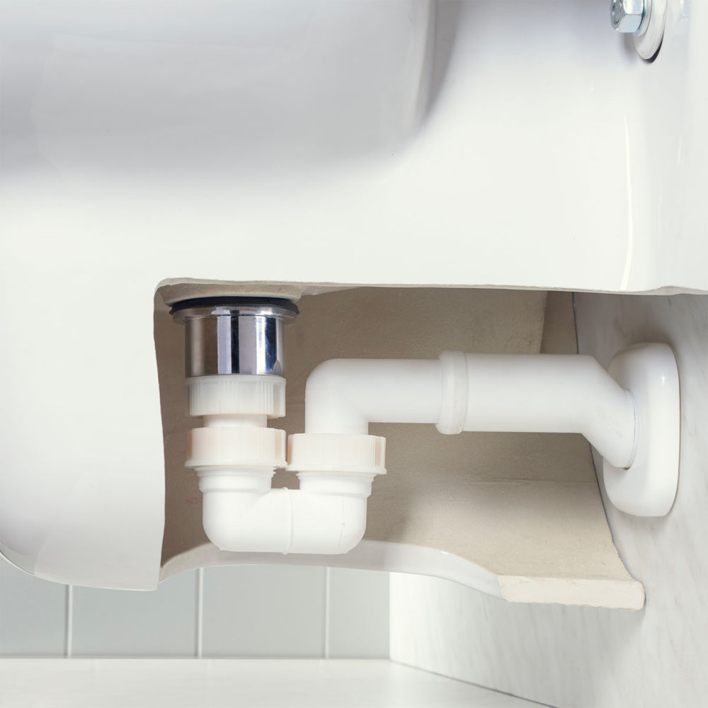SIFONE PER LAVABO E BIDET SOSPESO "ECCENTRICO" SALVASPAZIO - img 3
