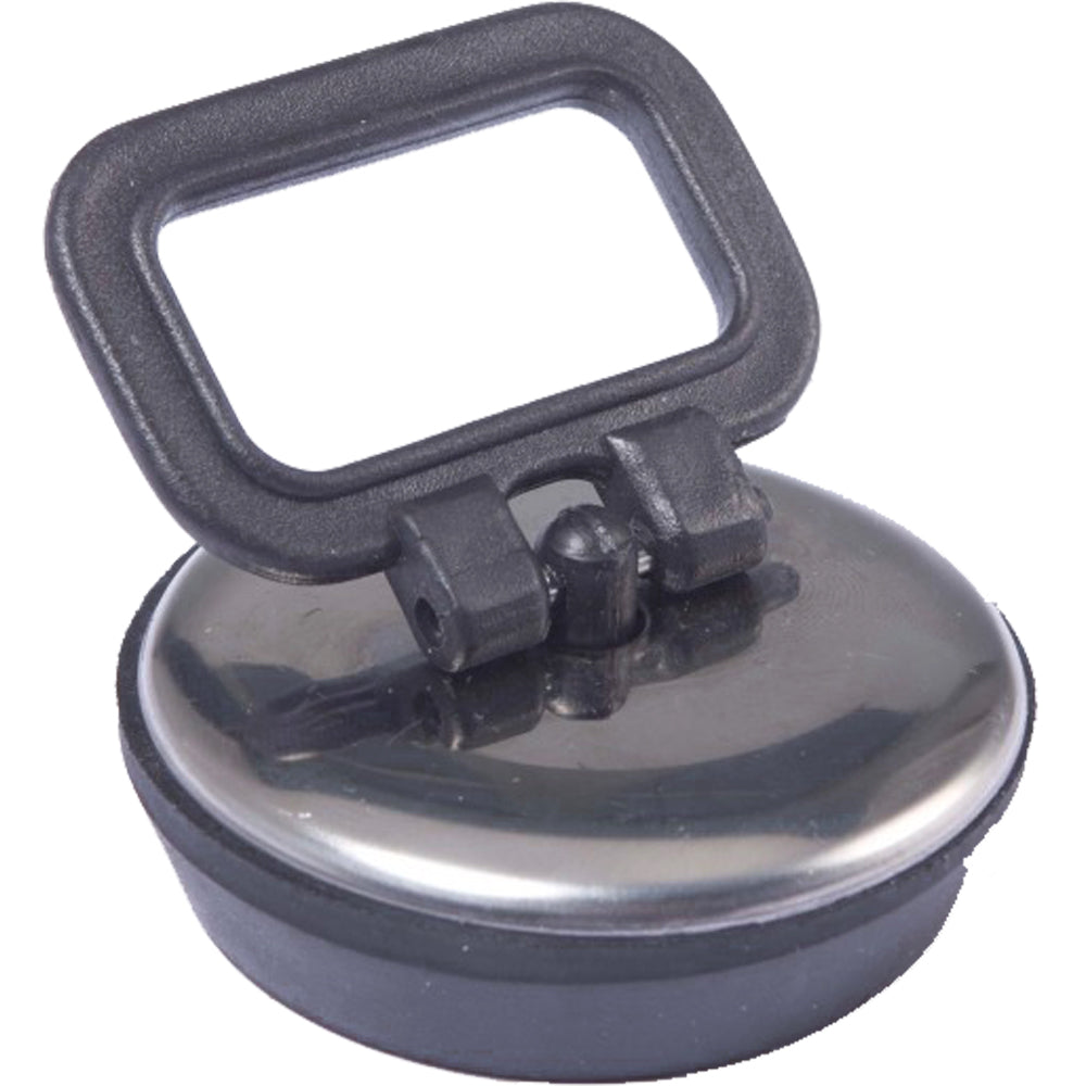 TAPPO IN GOMMA CON MANIGLIA E PLACCA INOX - img 2