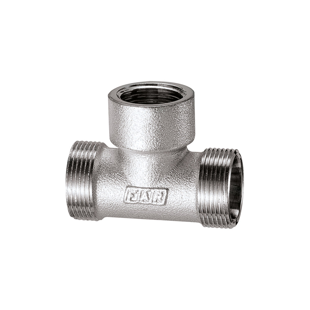 TEE FEMMINA CON 2 MONOCONI PER TUBO RAME, PLASTICA E MULTISTRATO CROMATO FAR - img 2