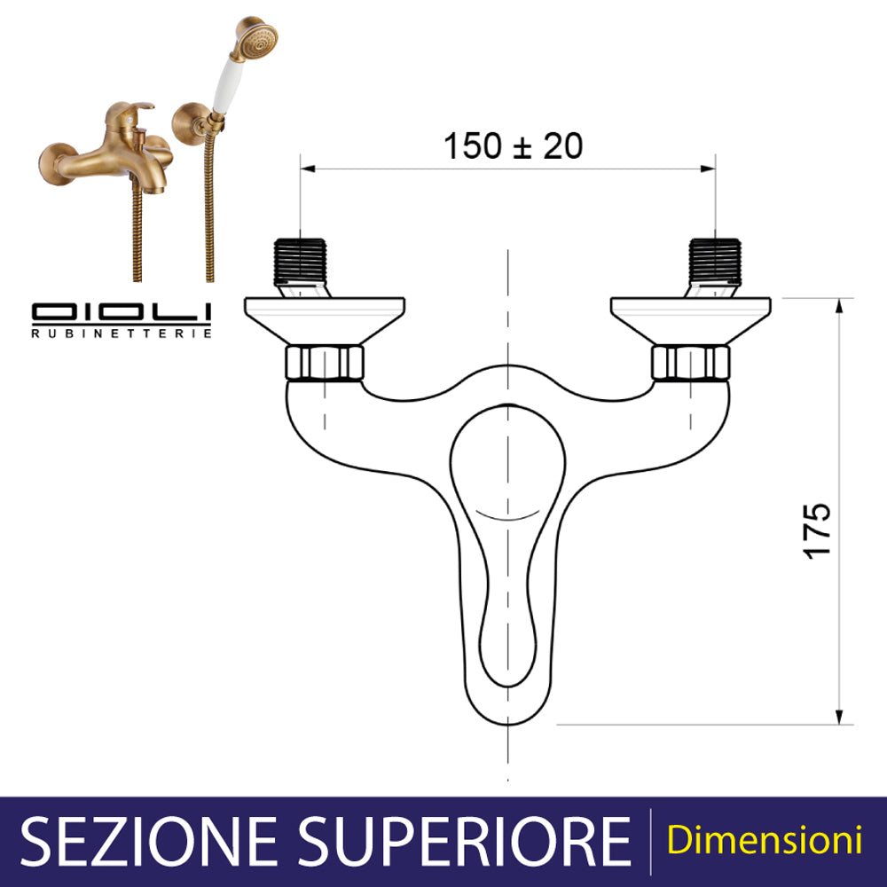 MISCELATORE VASCA ESTERNO ARCANA BRONZO - img 5