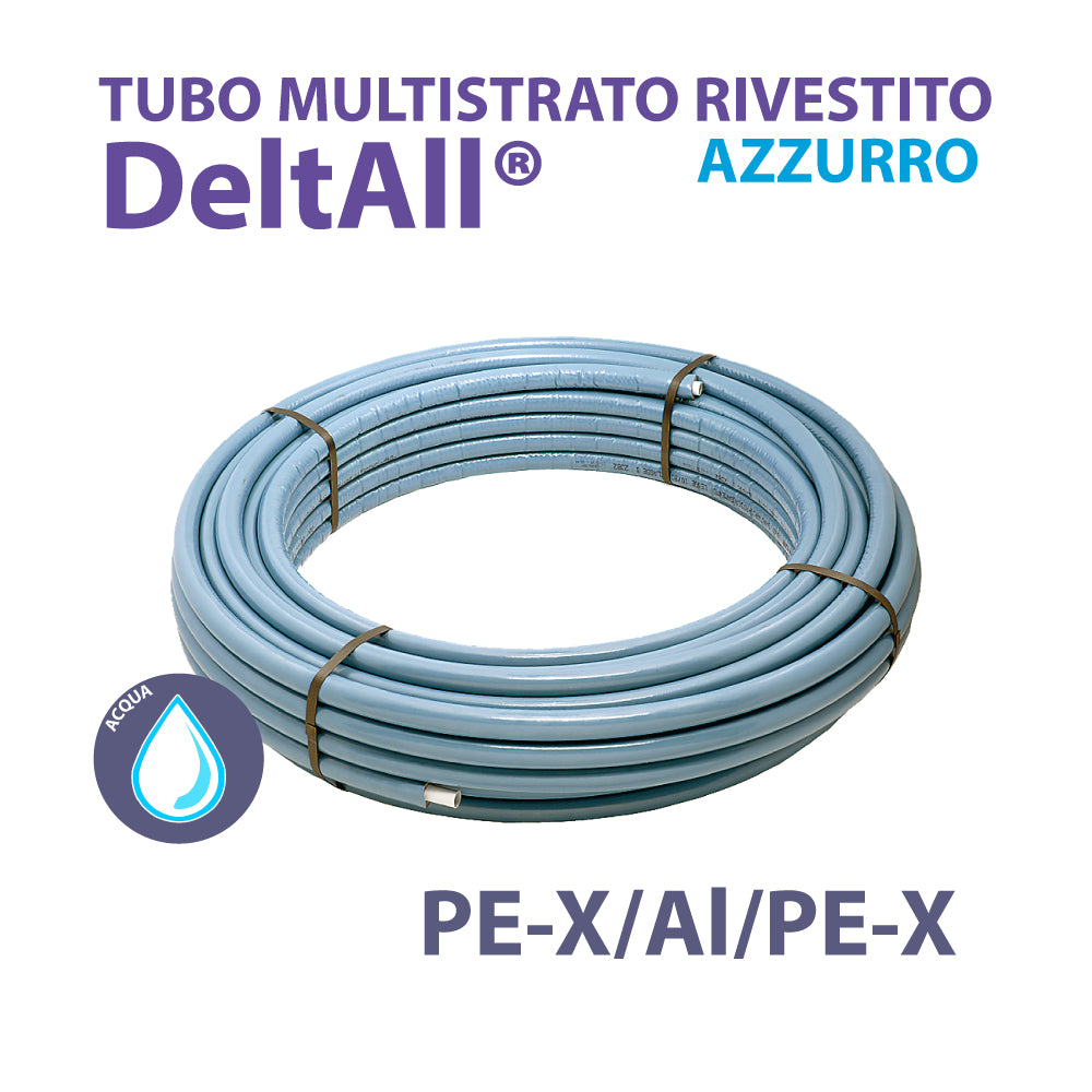 TUBO MULTISTRATO RIVESTITO AZZURRO PER ACQUA "FLEX ALL" UNIDELTA - img 3