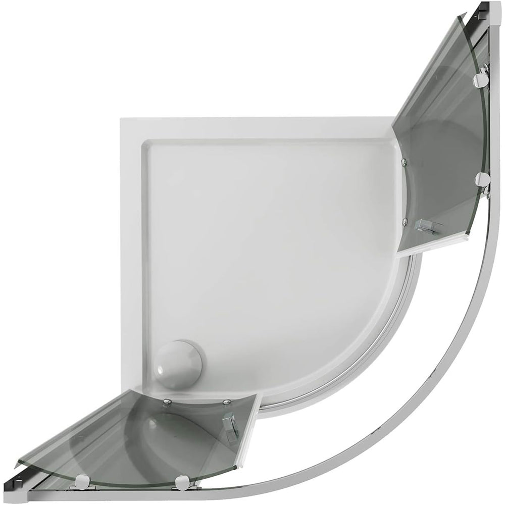 BOX DOCCIA SEMICIRCOLARE "TONGA" VETRO TRASPARENTE Sp.6 mm PROFILO CROMO - img 3