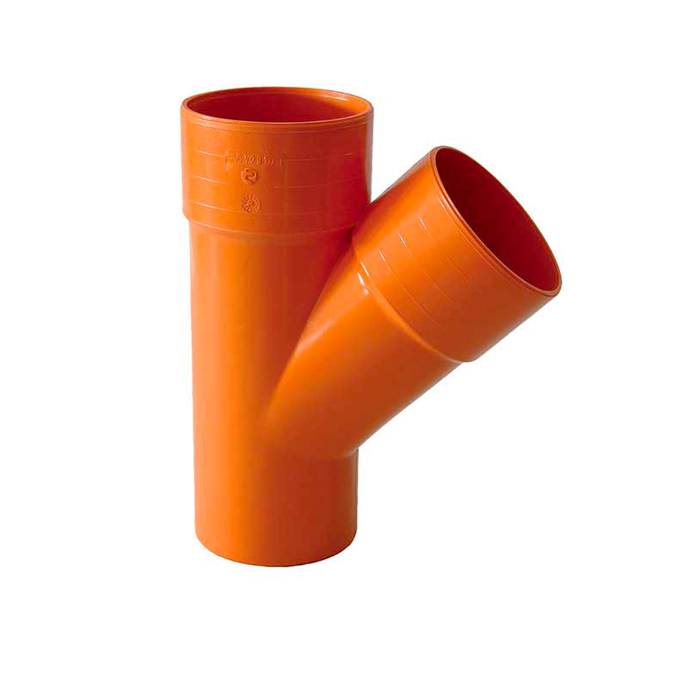 BRAGA A 45° IN PVC ARANCIO - img 2