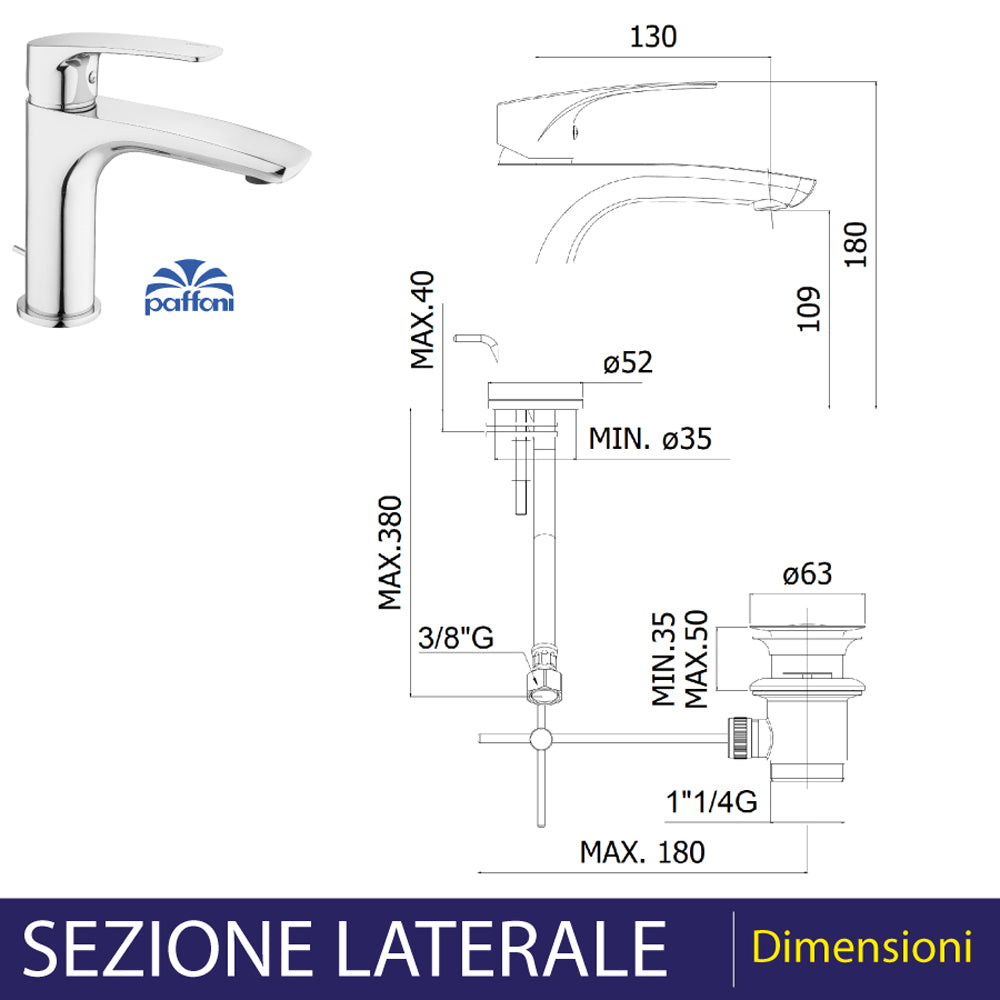 MISCELATORE LAVABO "LIME" - img 3
