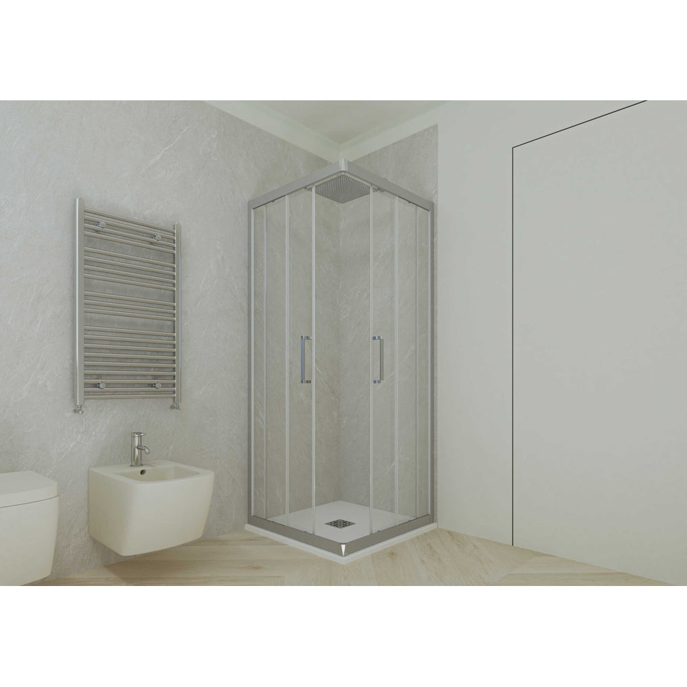 BOX DOCCIA ANGOLARE "ZETA" SILVER - img 2