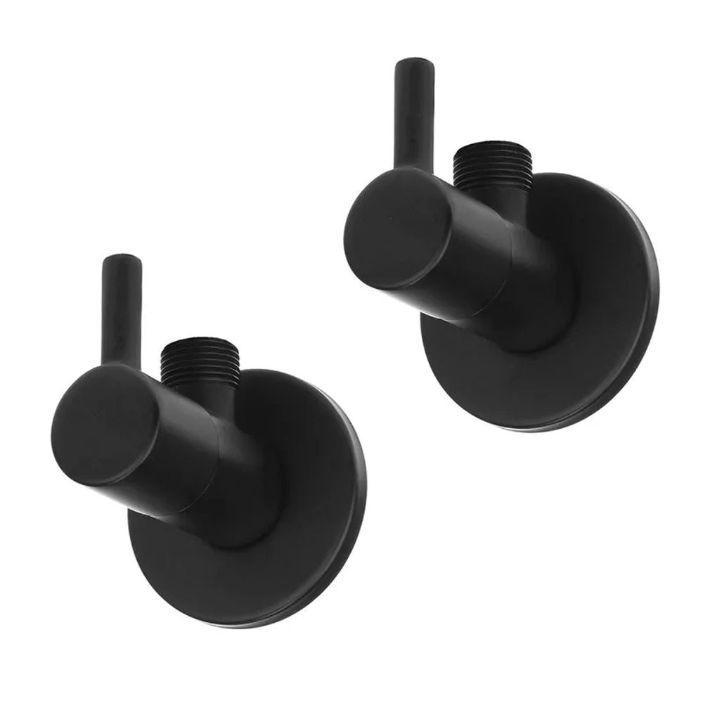 COPPIA DI RUBINETTI SOTTOLAVABO TONDI NERO OPACO - img 4