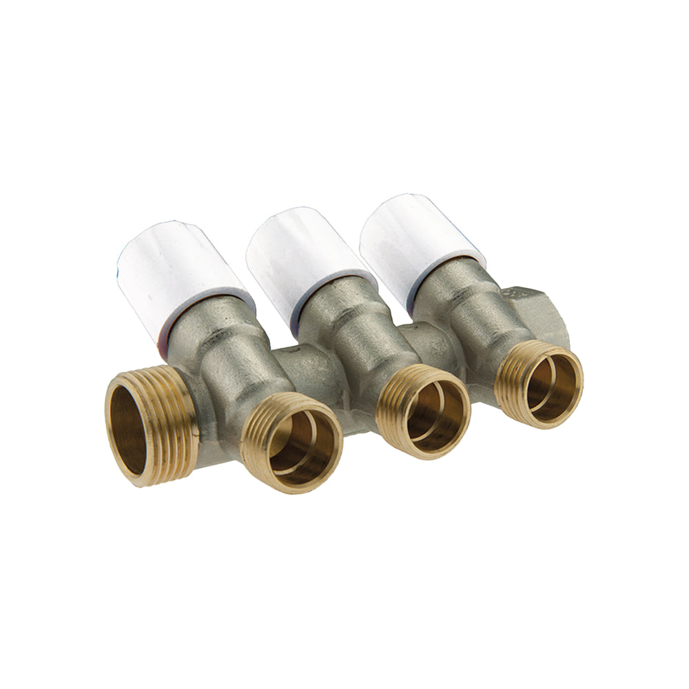 COLLETTORE INCLINATO MASCHIO/FEMMINA 3/4" CON VITONI DI ARRESTO - img 2