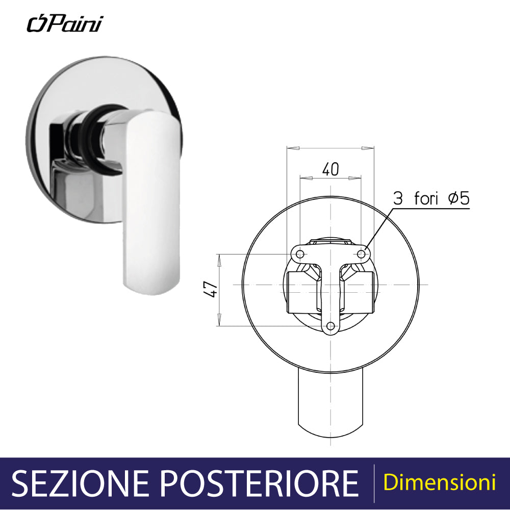 MISCELATORE INCASSO DOCCIA "STILE" - img 5