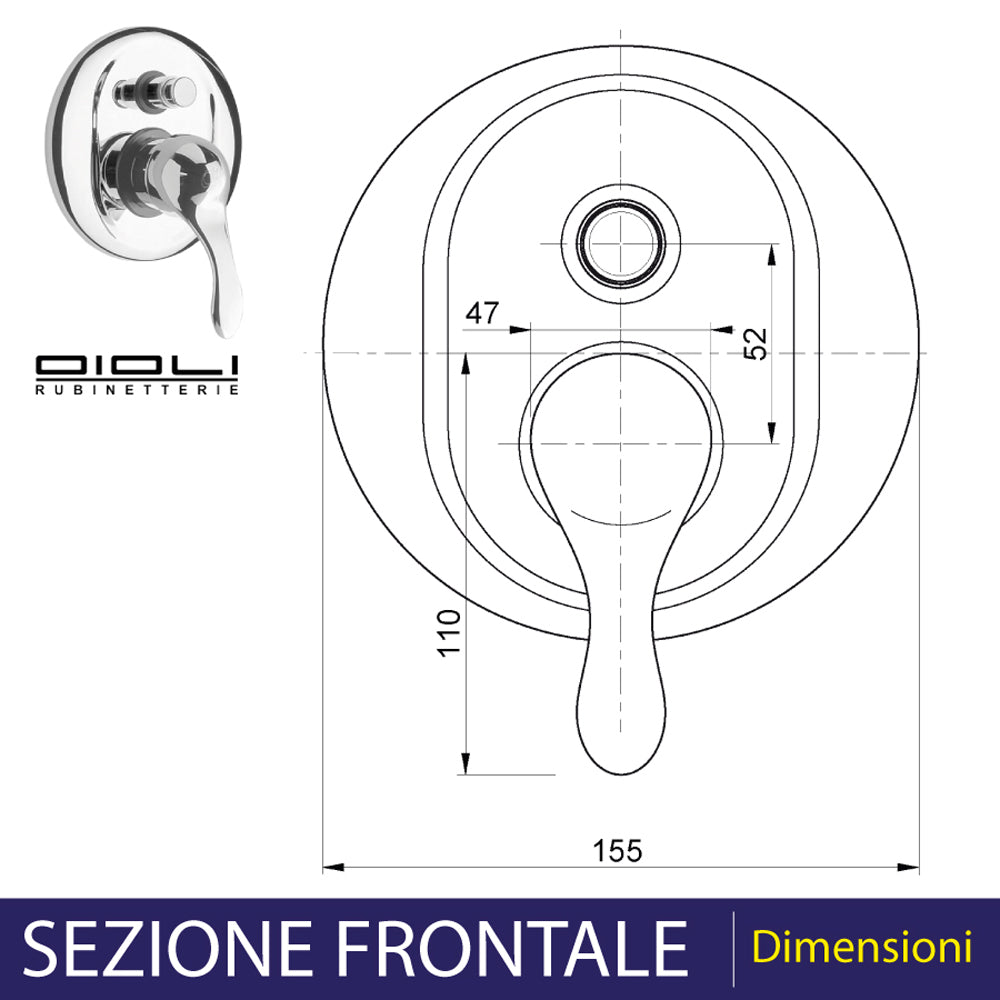 MISCELATORE DOCCIA INCASSO CON DEVIATORE ARCANA - img 3
