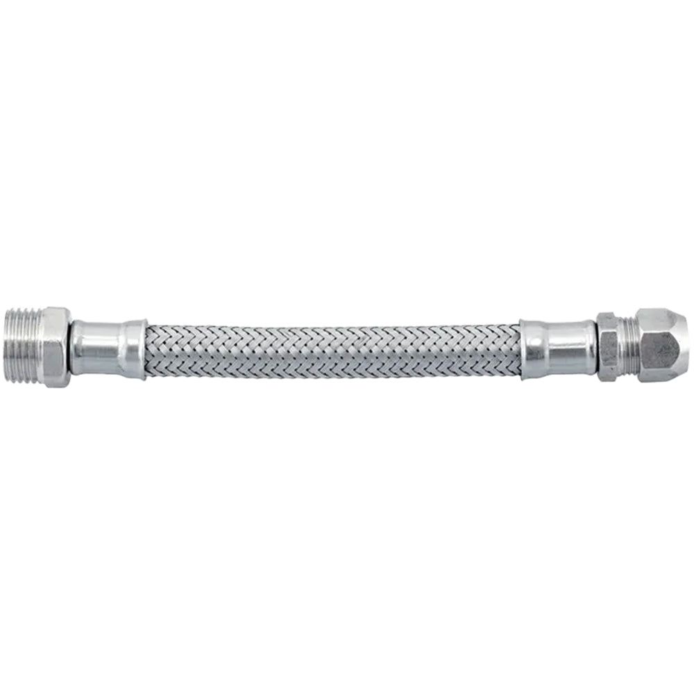 FLESSIBILE IN ACCIAIO INOX M1/2 x M3/8x10 BICONO - img 5