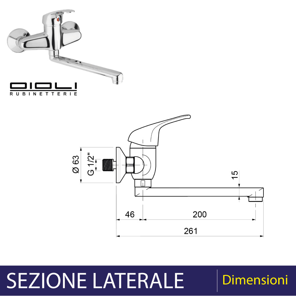 MISCELATORE LAVELLO A PARETE ROMA - img 4