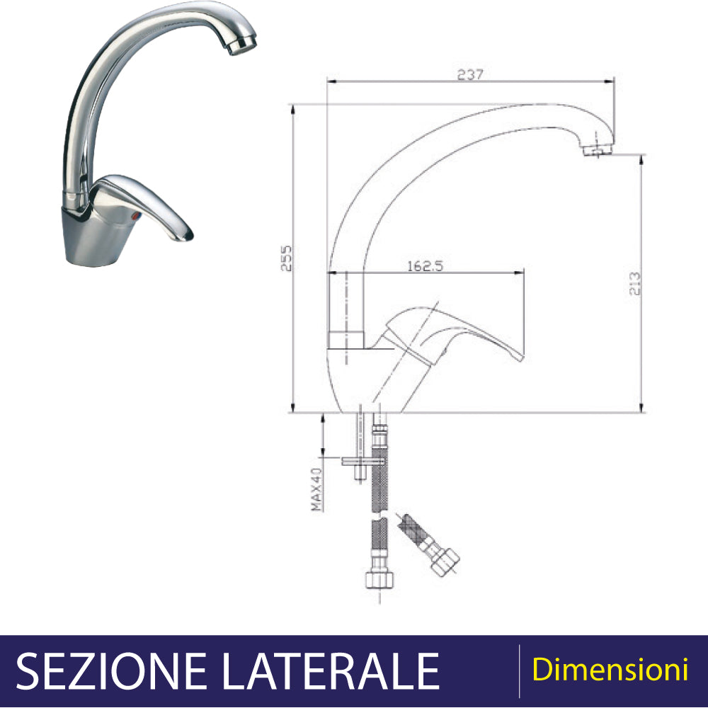 MISCELATORE LAVELLO CANNA ALTA "PRINCE" - img 5