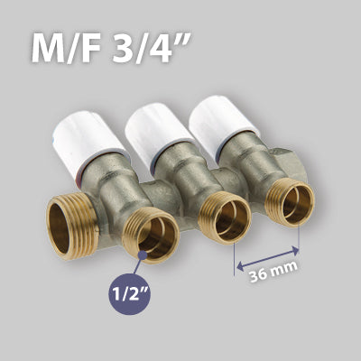 COLLETTORE INCLINATO MASCHIO/FEMMINA 3/4" CON VITONI DI ARRESTO - img 3