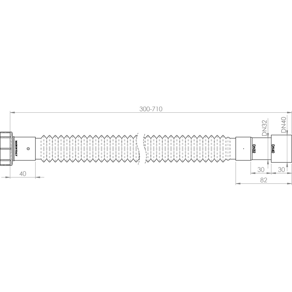 TUBO COMPRIMIBILE CON GHIERA IN PLASTICA 1"1/4 - img 3
