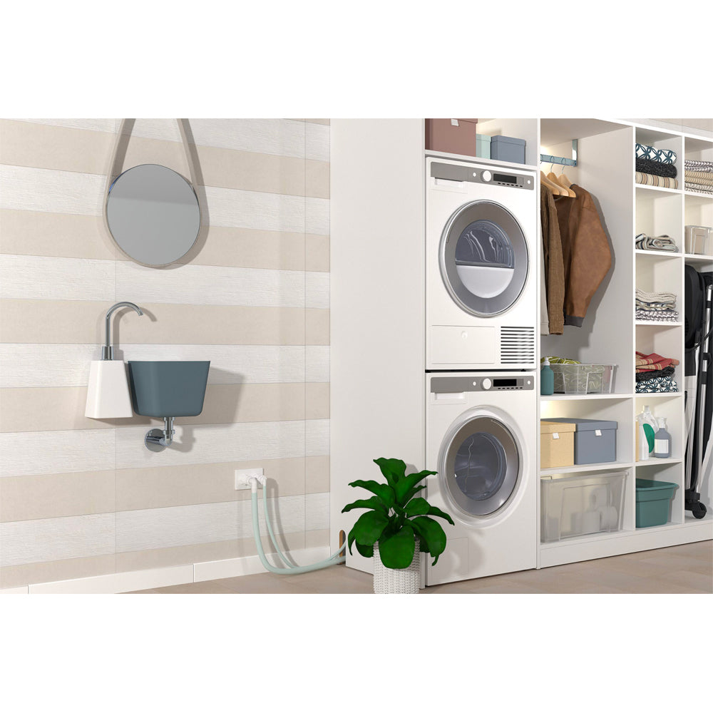 SIFONE INCASSO CON DOPPIO ATTACCO LAVATRICE + ASCIUGATRICE OMP - img 3