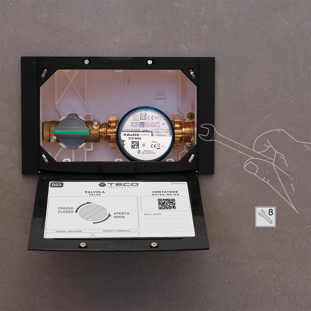 KIT CONTABILIZZAZIONE DA INCASSO CON CONTATORE PER ACQUA SANITARIA K4CC E-READY - img 3
