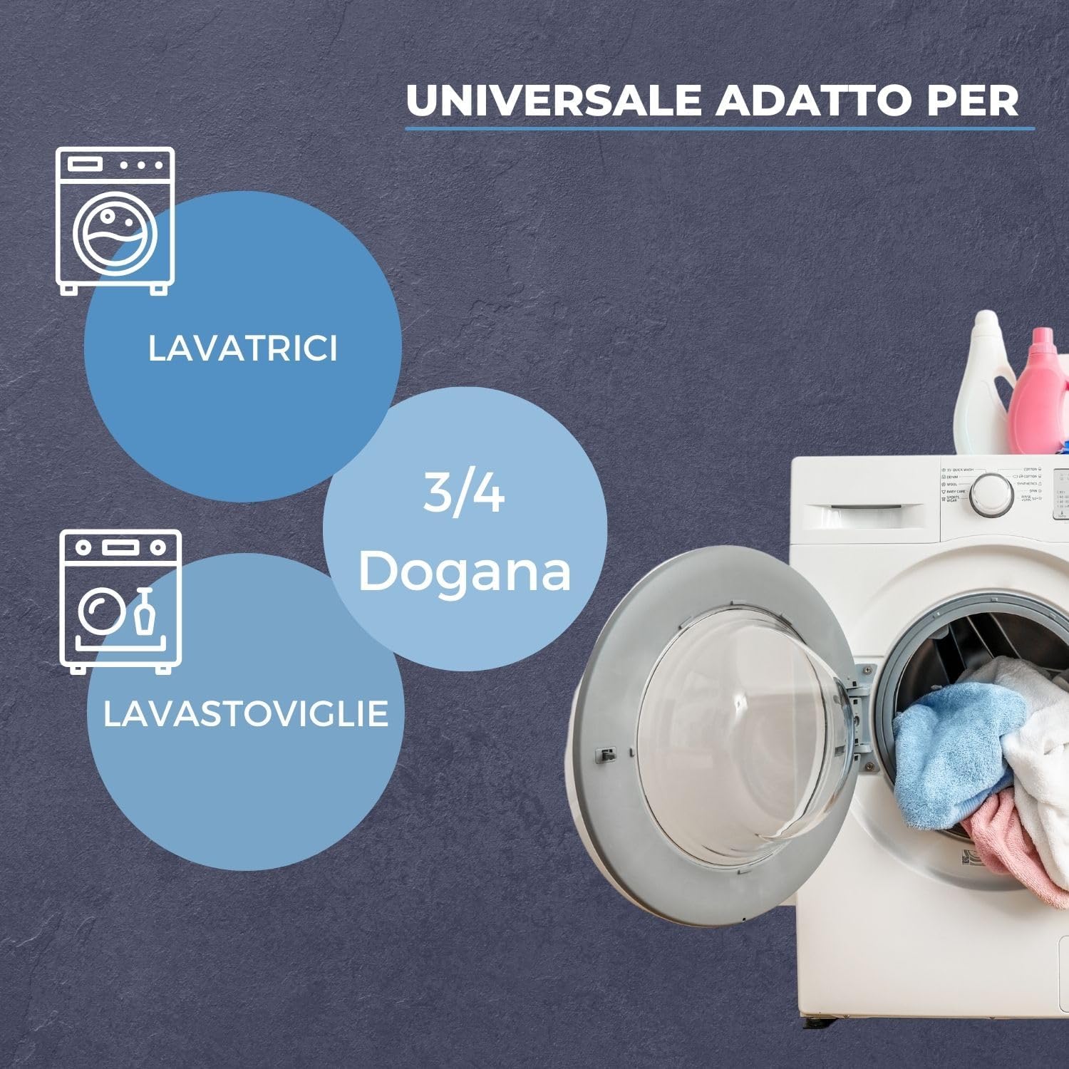 TUBO CARICO LAVATRICE FF 3/4" DN13 IN ACCIAIO INOX - img 5
