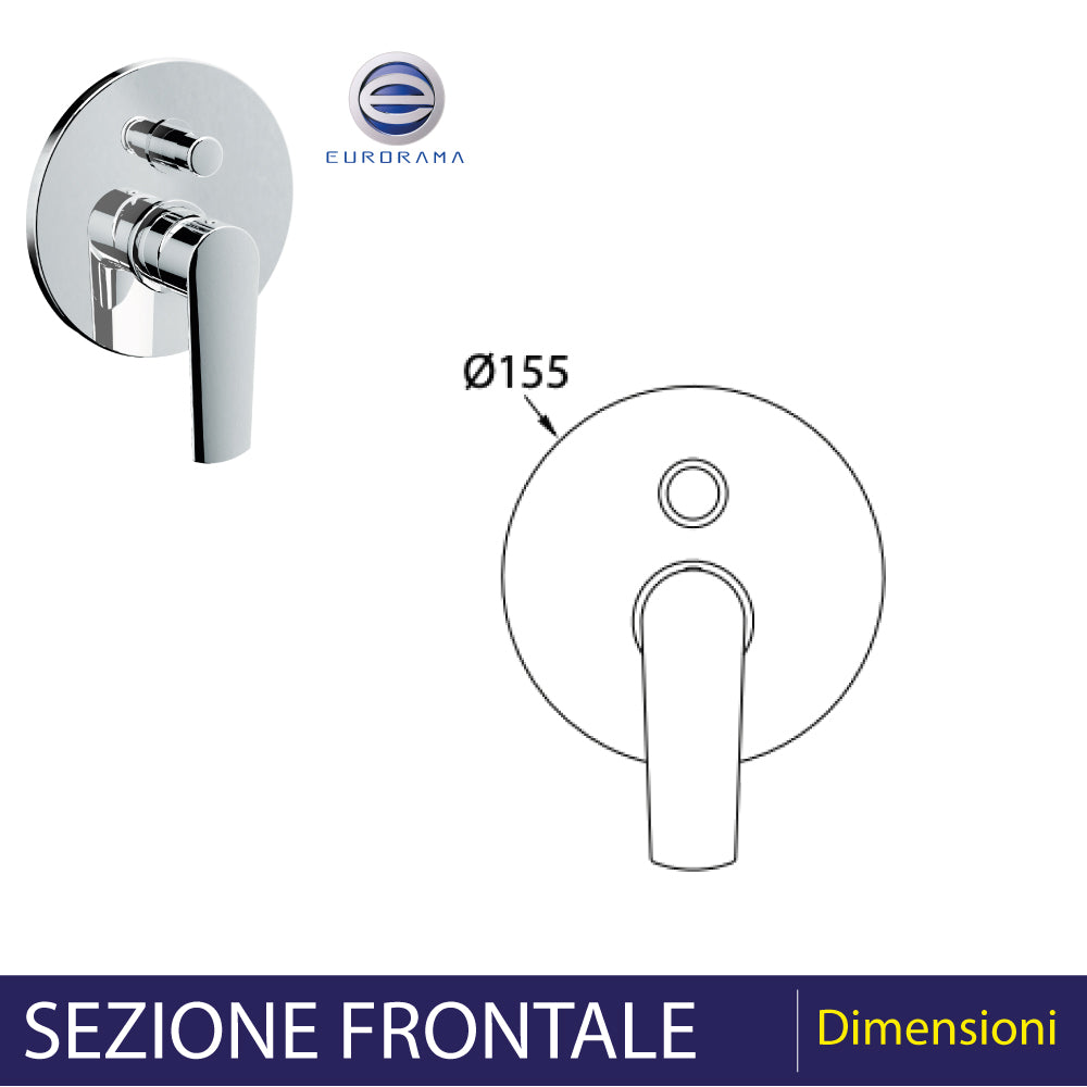 MISCELATORE DOCCIA INCASSO CON DEVIATORE "KLINT" - img 4