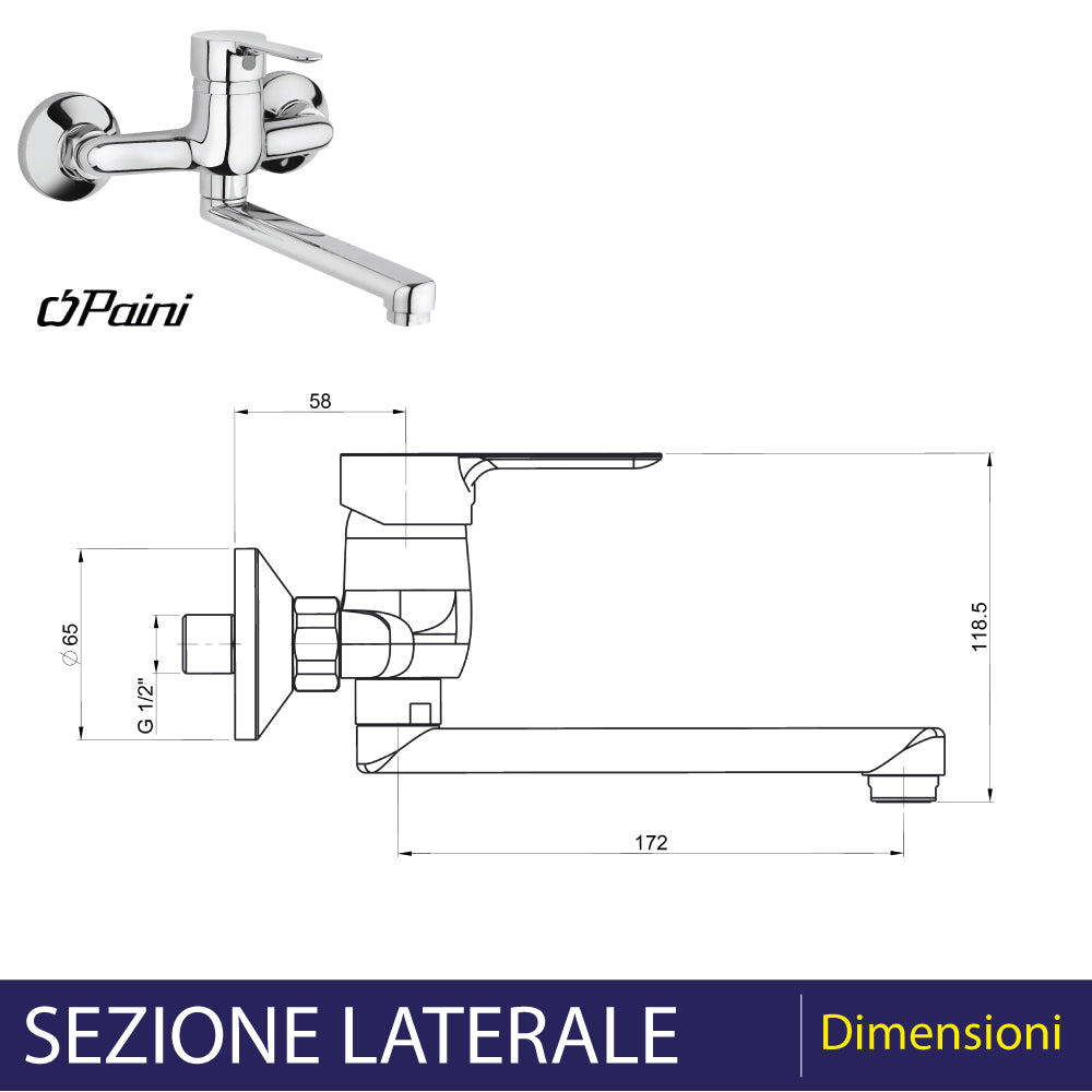 MISCELATORE LAVELLO A PARETE "P3" - img 4