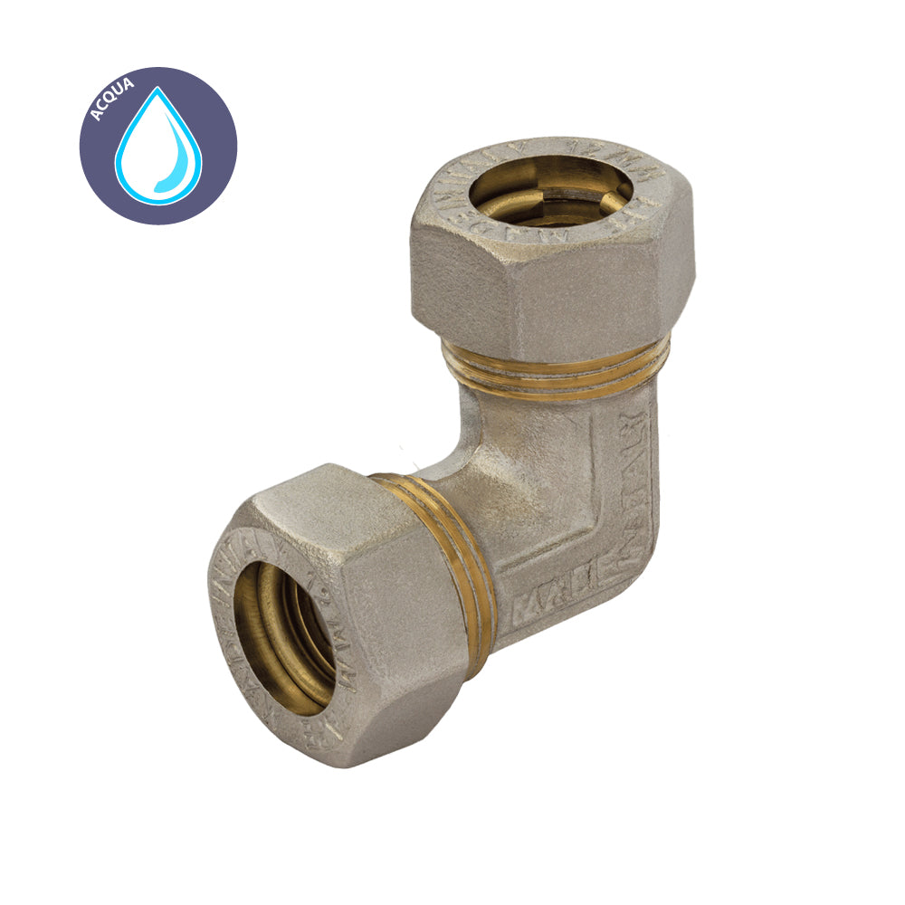GOMITO DOPPIO A COMPRESSIONE O-RING PER TUBO RAME APE - img 2