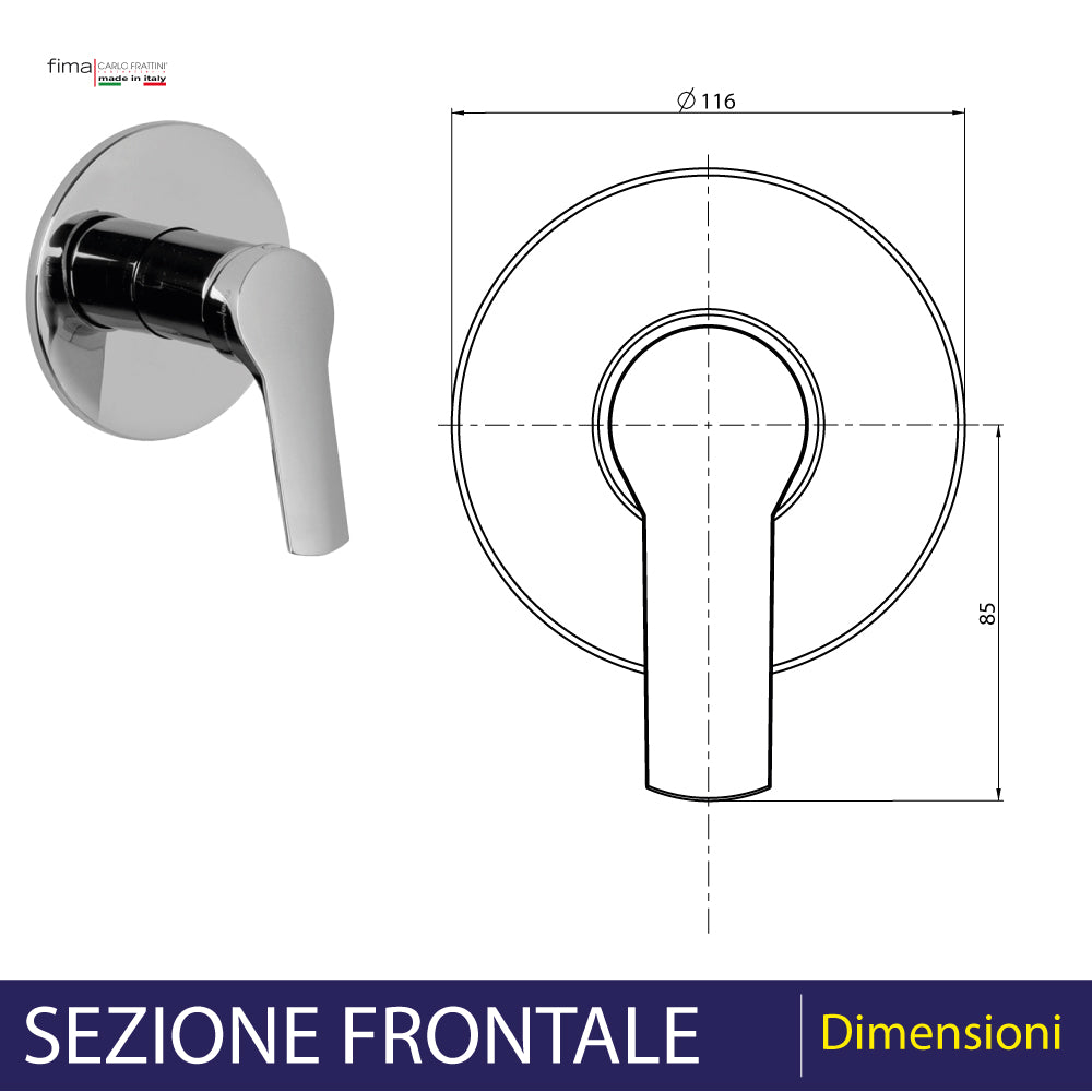 MISCELATORE DOCCIA INCASSO "SERIE 4" A LEVA CHIUSA - img 5