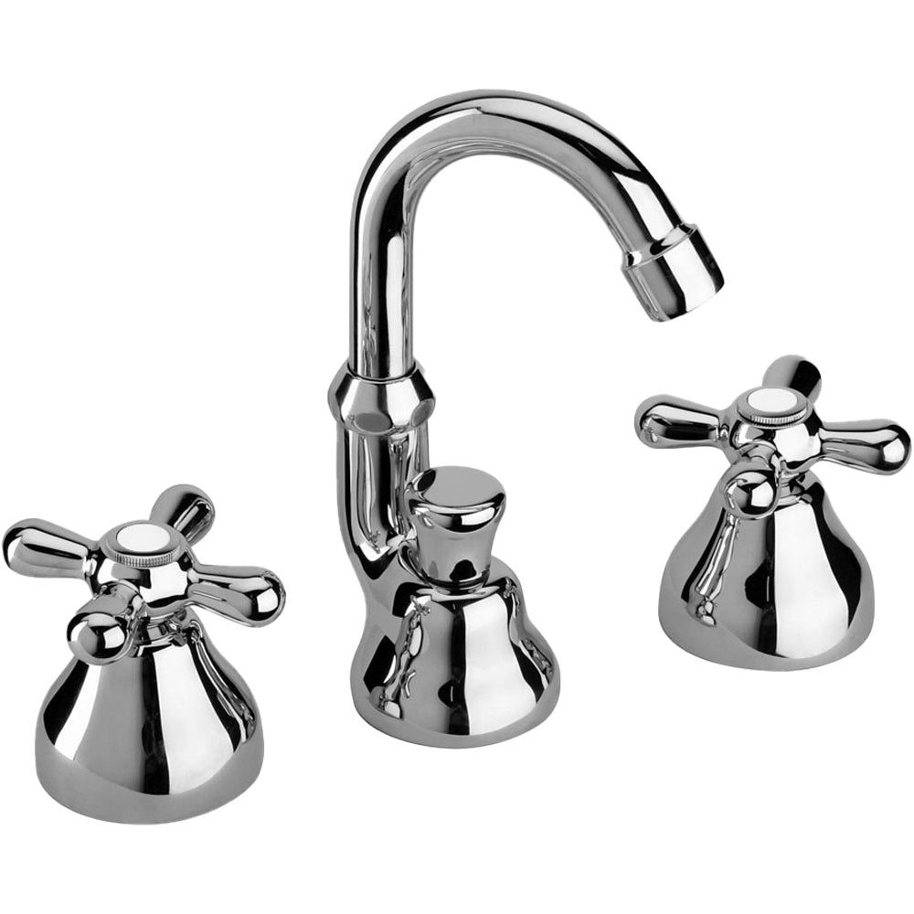 BATTERIA BIDET A TRE FORI CON BOCCA ALTA ORIENTABILE "LIBERTY" - img 2