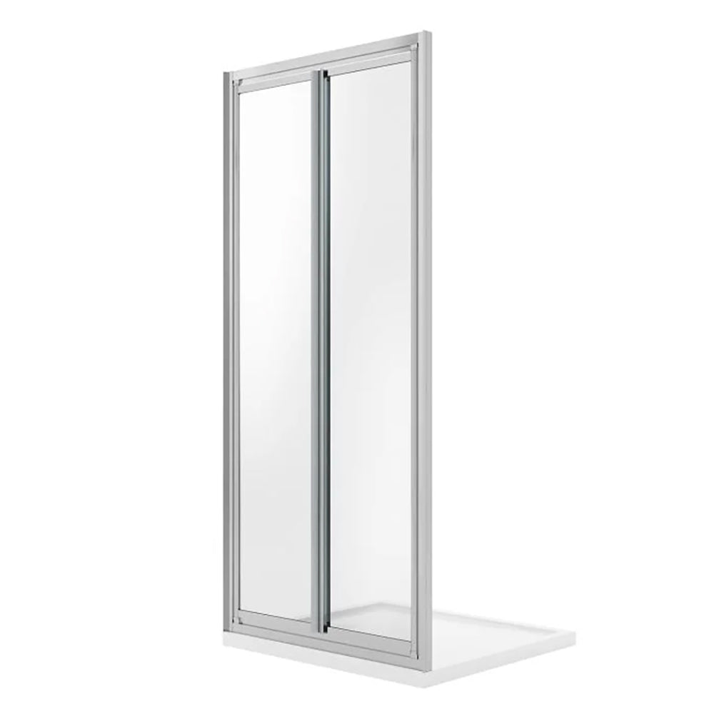 PORTA DOCCIA A 2 ANTE BATTENTI "SMERALDA" VETRO TRASPARENTE Sp.3 mm PROFILO CROMO - img 2