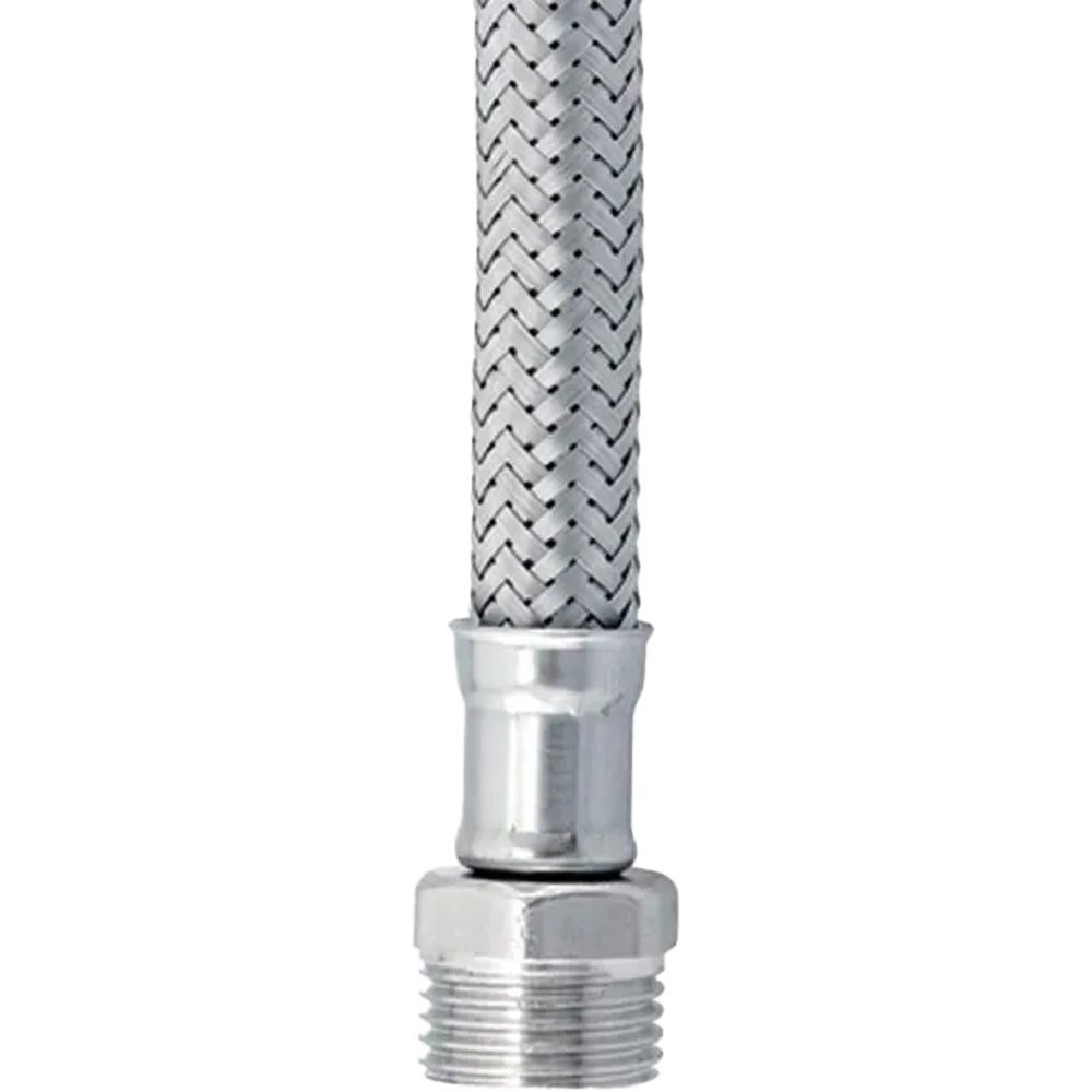 FLESSIBILE IN ACCIAIO INOX M1/2 x M3/8x10 BICONO - img 4