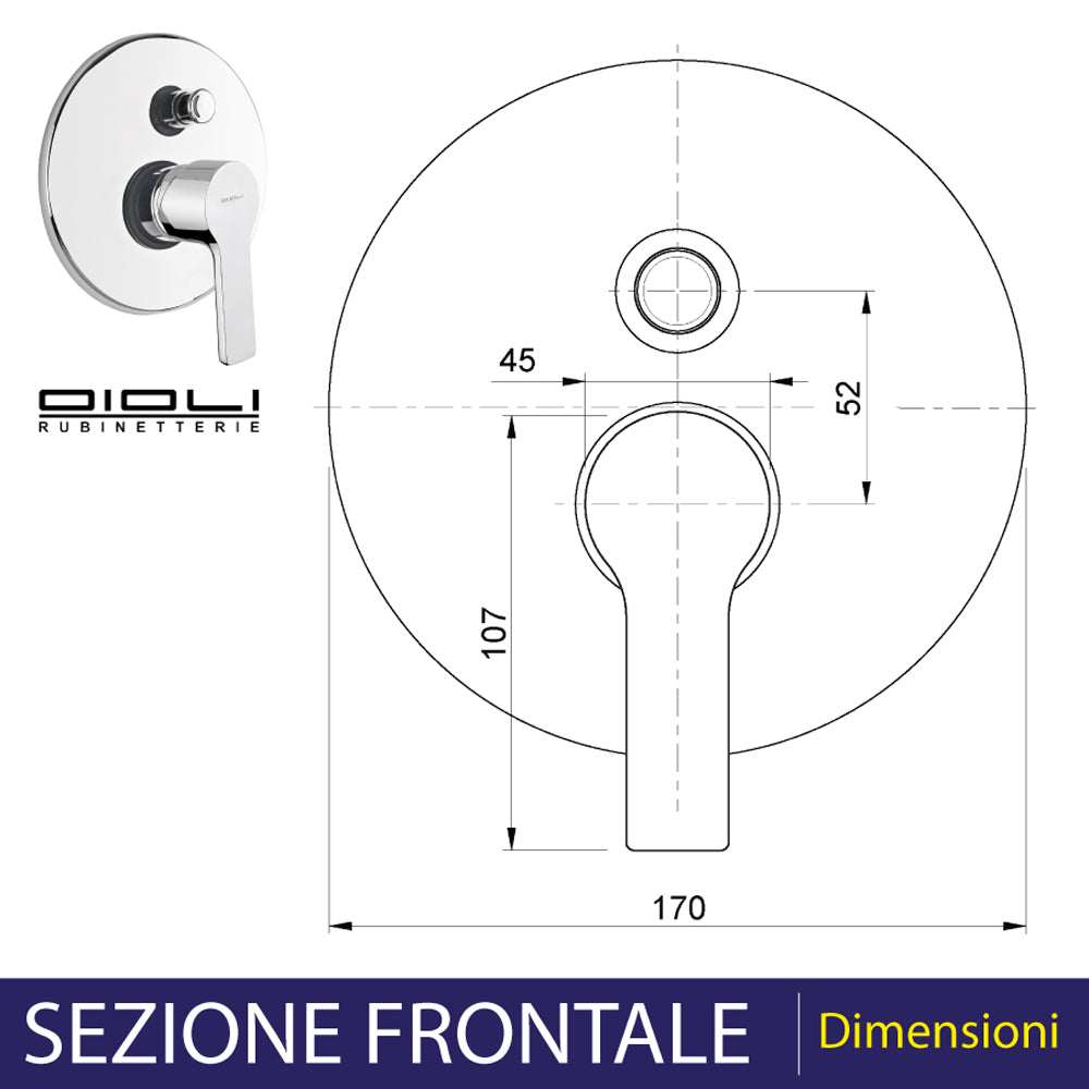 MISCELATORE DOCCIA INCASSO CON DEVIATORE STILE - img 4