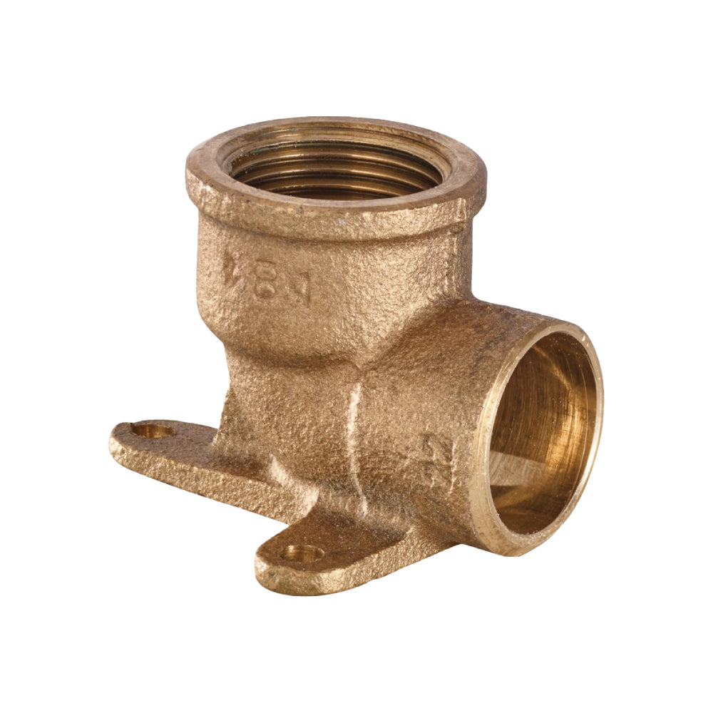 GOMITO A 90° FLANGIATO FILETTATO FEMMINA IN BRONZO A SALDARE - img 3