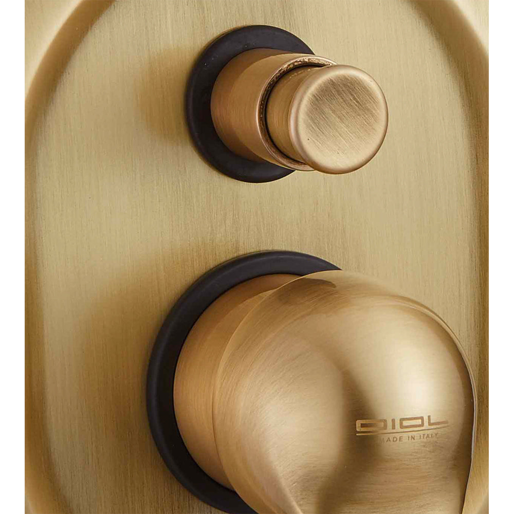 MISCELATORE DOCCIA INCASSO CON DEVIATORE ARCANA BRONZO - img 3
