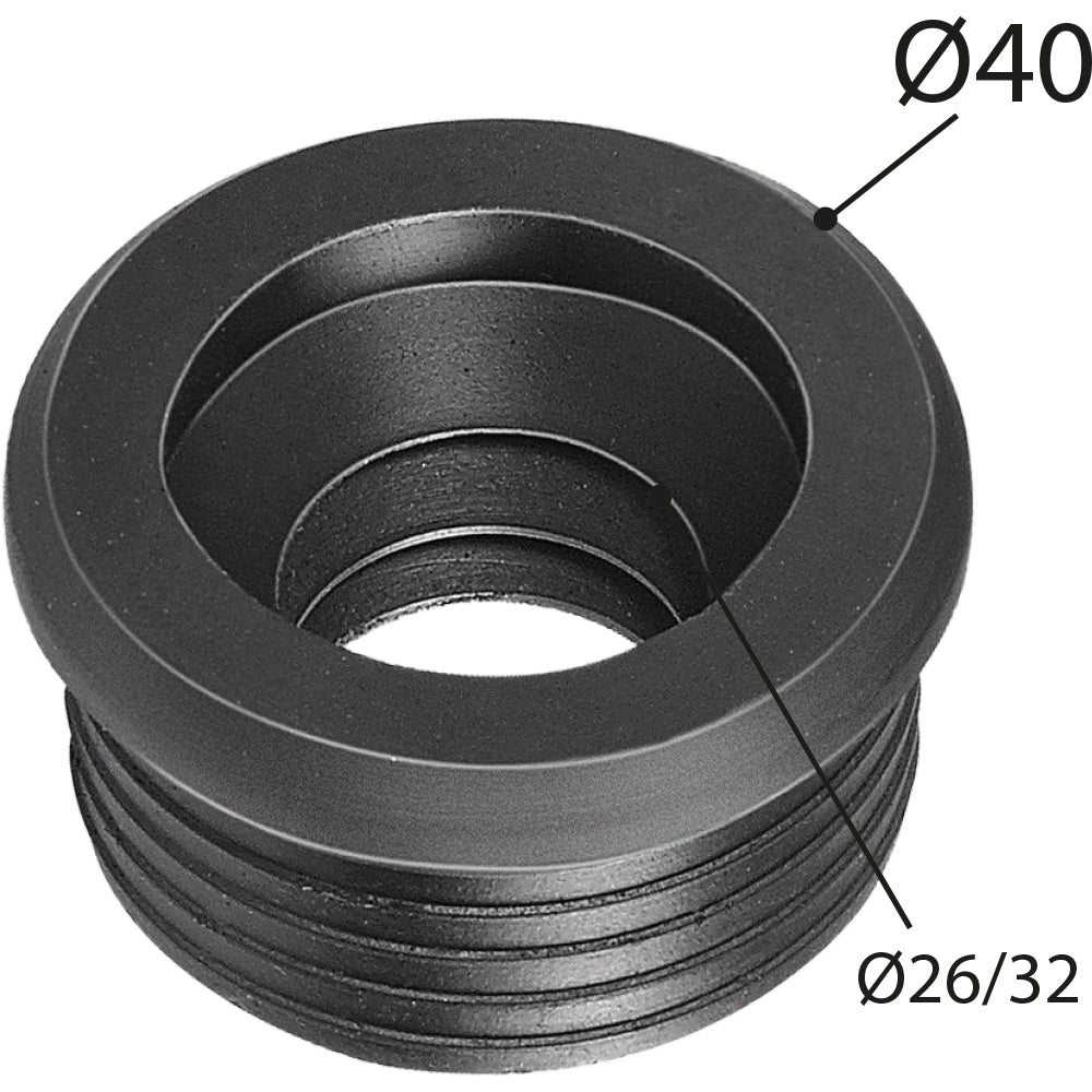 MORSETTO PER CURVE TECNICHE Ø 40 IN GOMMA NERA - img 4