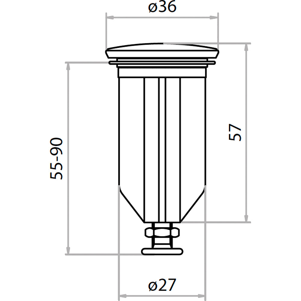 TAPPO SALTERELLO PER LAVABO E BIDET IN PVC - img 4
