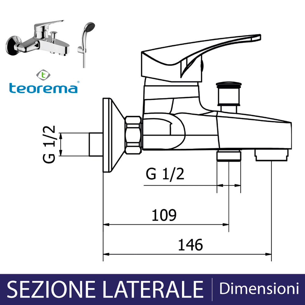 MISCELATORE VASCA CON DOCCETTA T-ONE - img 4