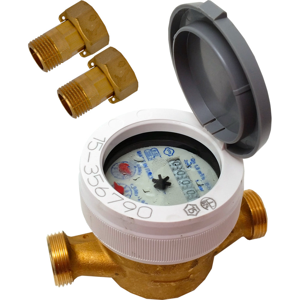 CONTATORE ACQUA A QUADRANTE BAGNATO CON 5 RULLI - img 2