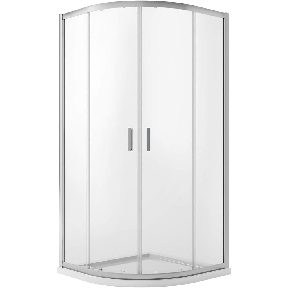 BOX DOCCIA SEMICIRCOLARE "TONGA" VETRO TRASPARENTE Sp.6 mm PROFILO CROMO - img 2