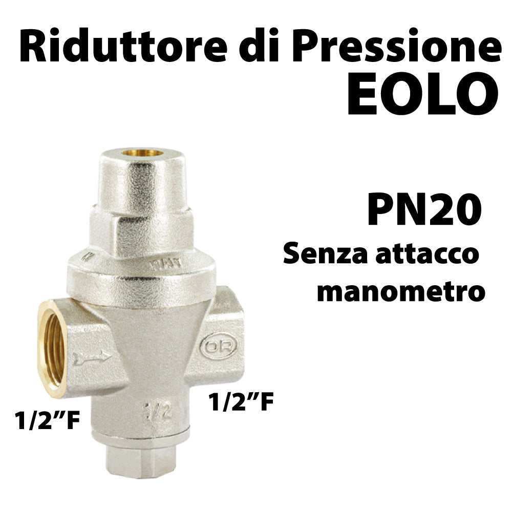 RIDUTTORE DI PRESSIONE ACQUA A PISTONE "EOLO" PN 20 SENZA ATTACCO MANOMETRO - img 4