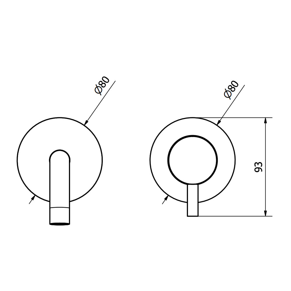 BATTERIA LAVABO INCASSO A PARETE JABIL 25 - img 3