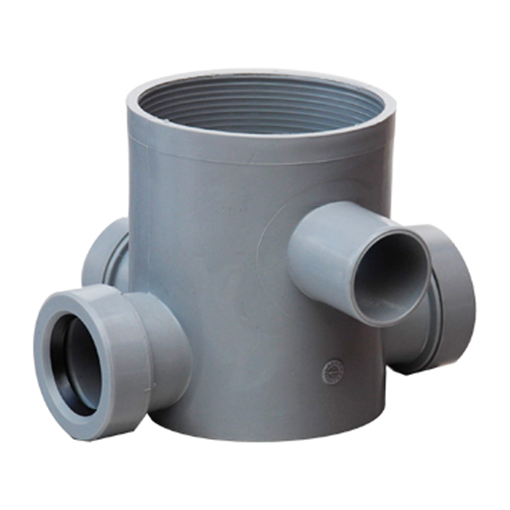 POZZETTO WC BASSO H.120 A INNESTO Ø100 IN PP GRIGIO - img 2