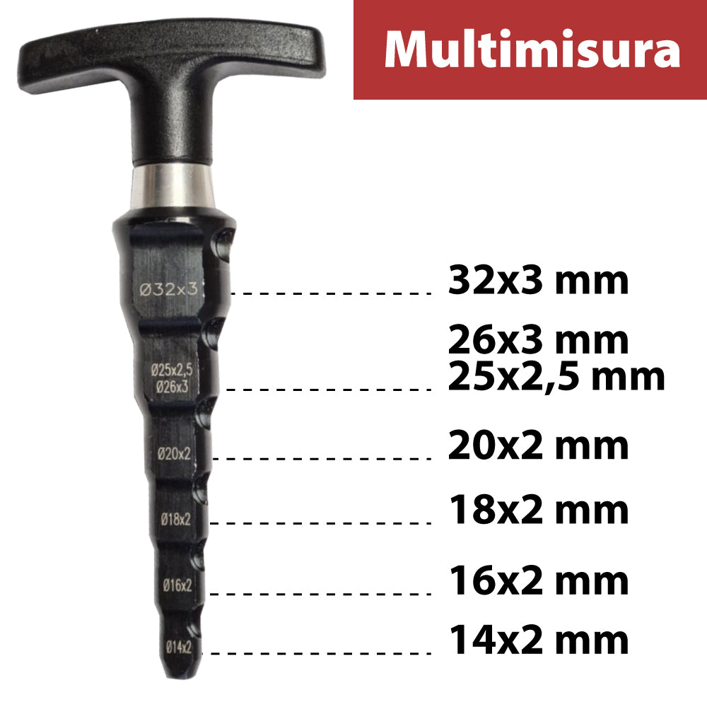 SBAVATORE CALIBRATORE IN ACCIAIO PER TUBO MULTISTRATO - img 3