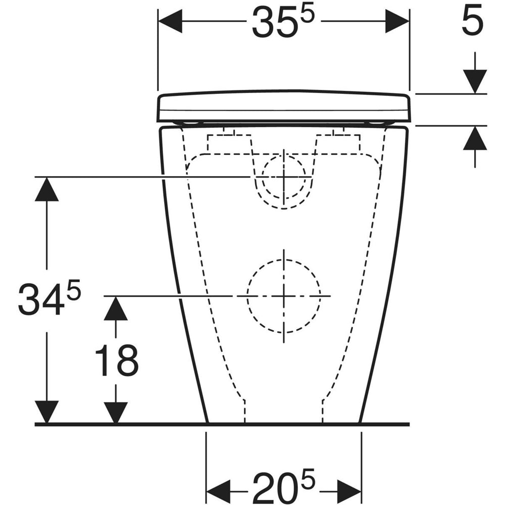 VASO FILO PARETE RIMFREE "ACANTO" CON SEDILE - img 4
