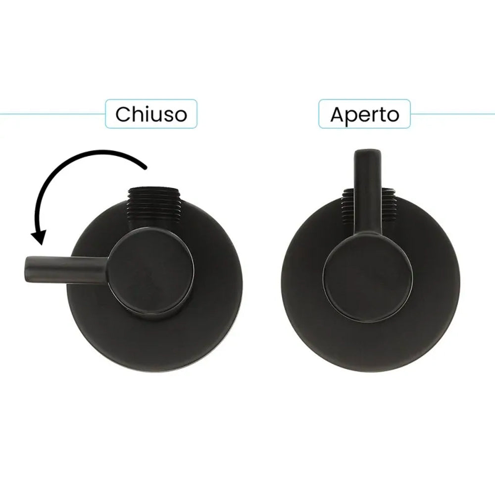 COPPIA DI RUBINETTI SOTTOLAVABO TONDI NERO OPACO - img 3