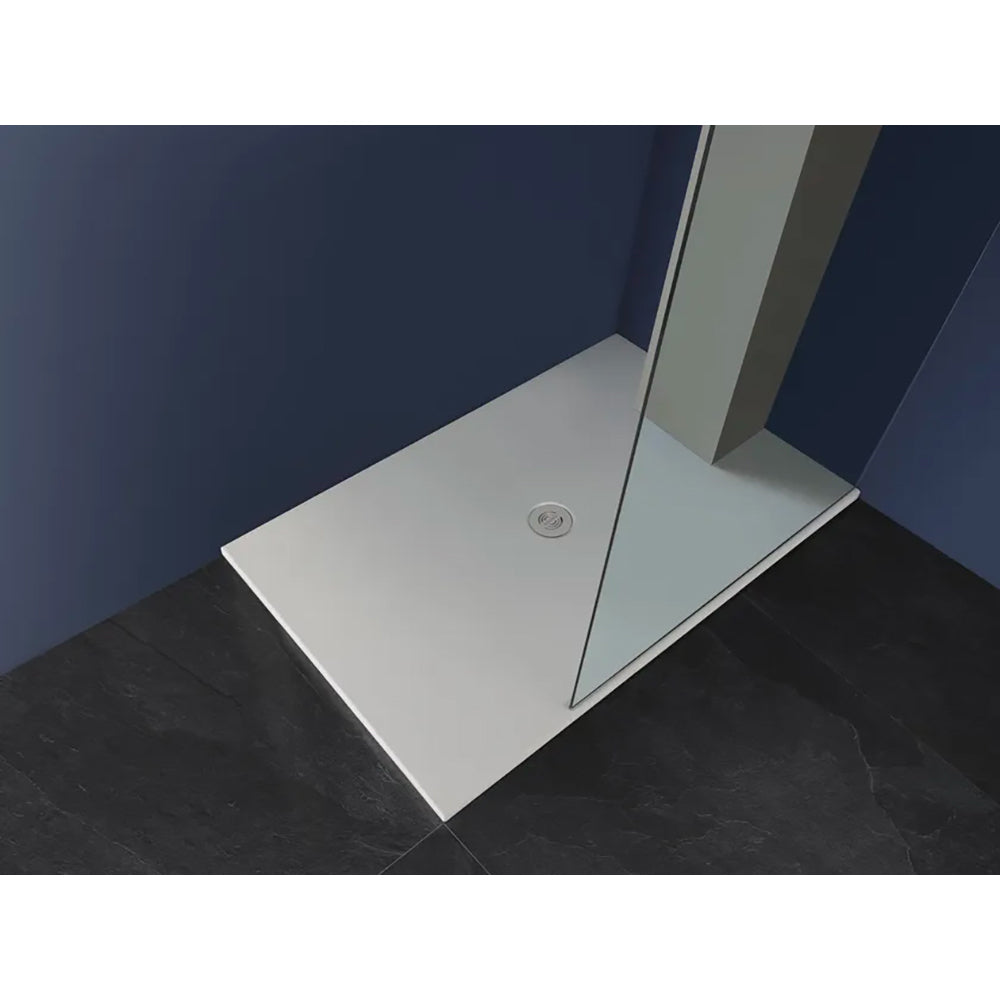 PIATTO DOCCIA RETTANGOLARE IN CERAMICA "SOLODUE" BIANCO COTONE - img 4