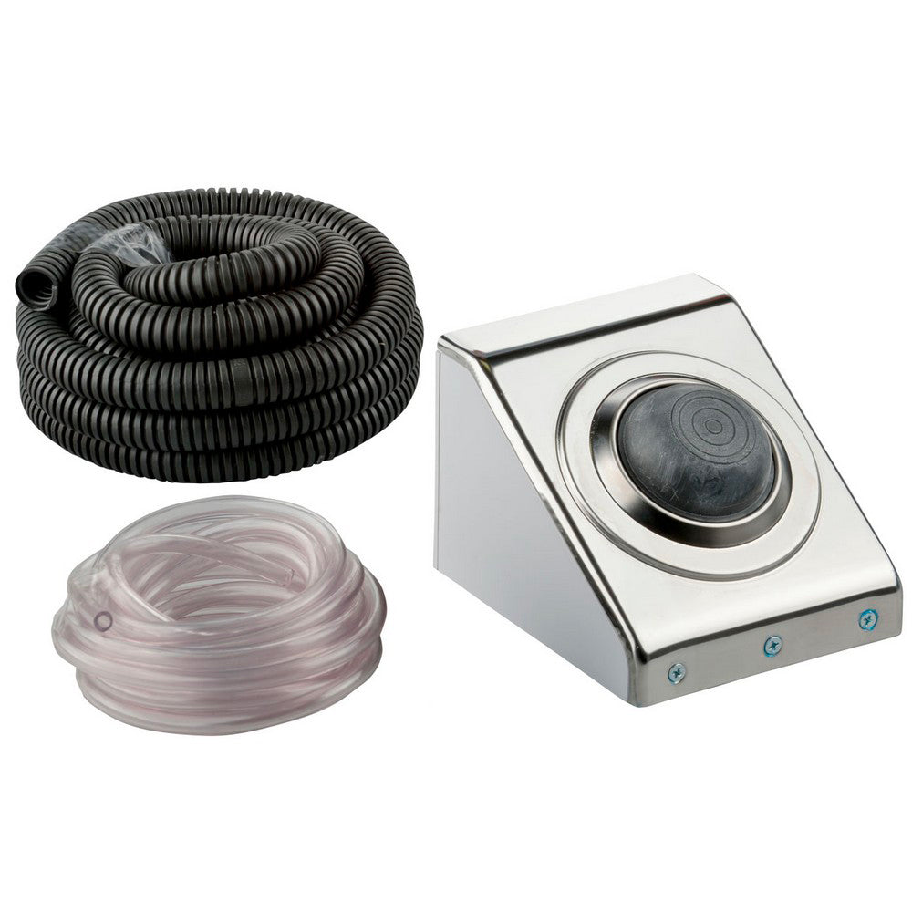 COMANDO PNEUMATICO A PEDALE ESTERNO A PAVIMENTO O PARETE CON PLACCA INOX - img 2