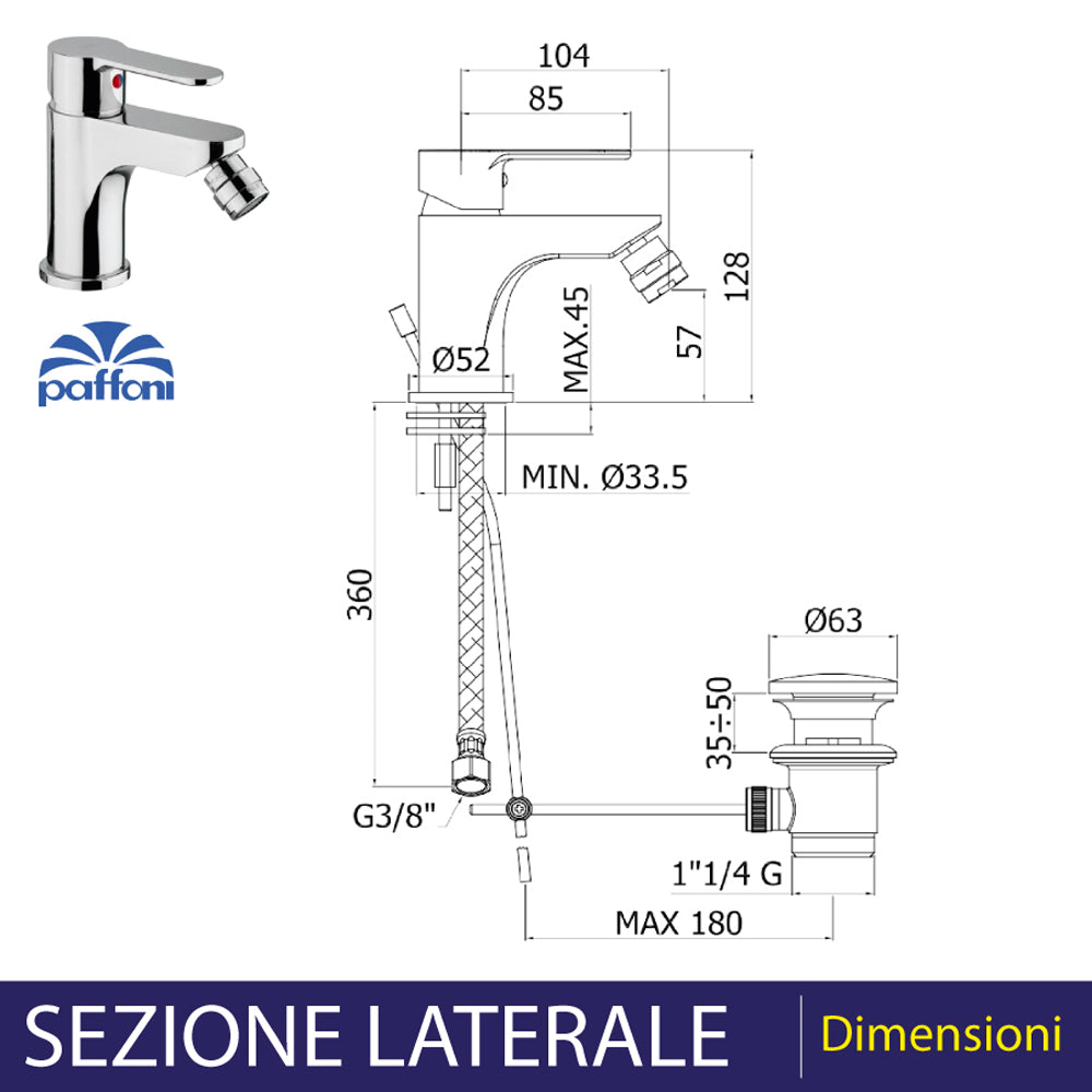 MISCELATORE BIDET "BLU" - img 3